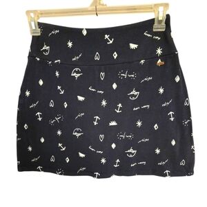 Yeezer Nautical Navy Skirt with White Sea Theme Designs